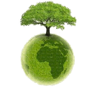 Kaz_Creations Deco Scrap Earth Tree - Gratis geanimeerde GIF