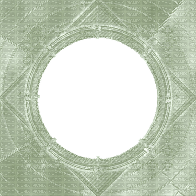 minou-frame-round-green - darmowe png