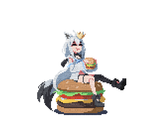 fubuki hamburger - GIF animé gratuit