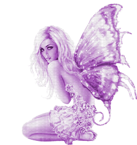 Y.A.M._Fantasy fairy purple - Zdarma animovaný GIF