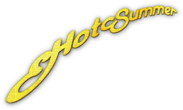 soave text hot summer yellow - PNG gratuit