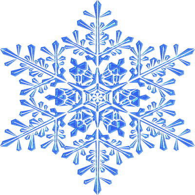 crystal blue snowflake - Free PNG