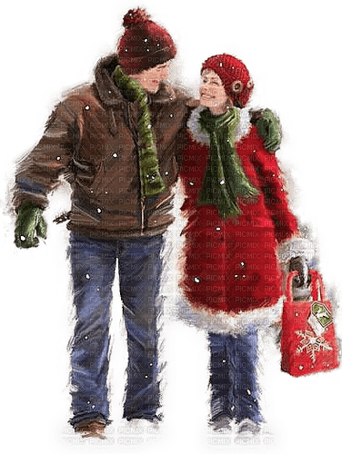 Noël.Christmas.Couple.Winter.Victoriabea - png gratuito