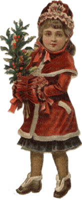 Kaz_Creations Vintage Child Christmas - PNG gratuit