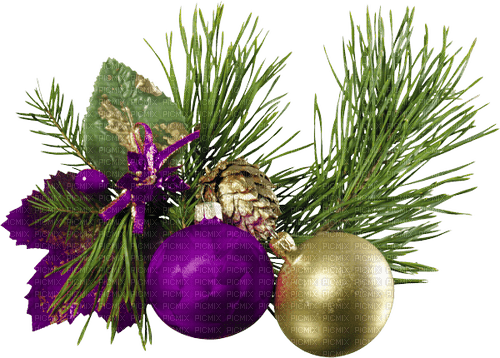 Ornaments.Green.Purple - ingyenes png