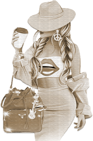 soave woman fashion hat bag coffee spring summer - darmowe png