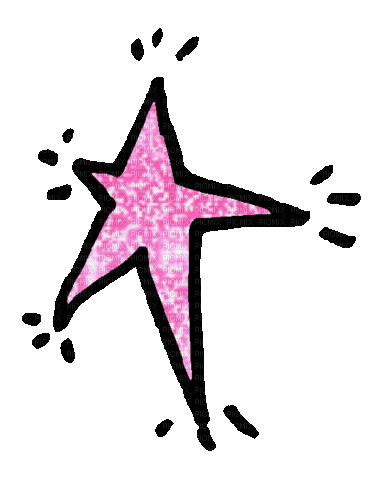 pink glitter star - GIF animado grátis