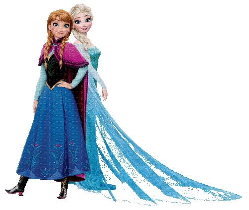 Frozen Anna Elsa - GIF animé gratuit