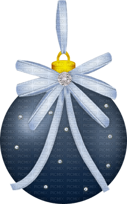 Kaz_Creations Deco Christmas Bauble Ornament Ribbons Colours - PNG gratuit