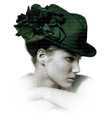 Kaz_Creations Woman Femme Hat Green - png gratuito