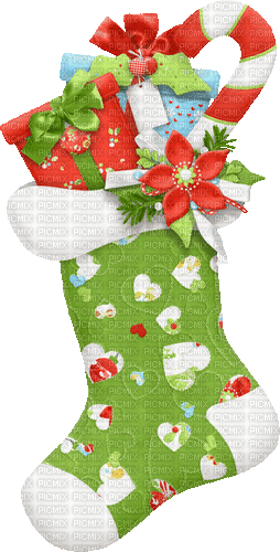 Christmas. Christmas sock. Leila - GIF animé gratuit