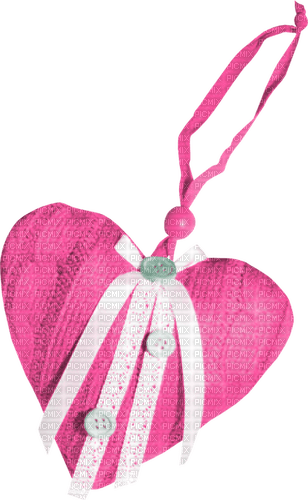 Heart.White.Pink - Free PNG