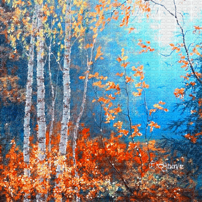 soave background animated autumn forest - Δωρεάν κινούμενο GIF