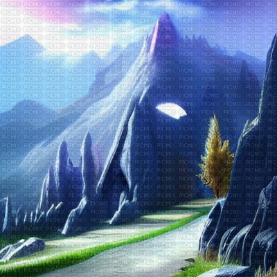 Blue Mountain Landscape - бесплатно png