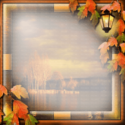 autumn frame automne cadre - png ฟรี