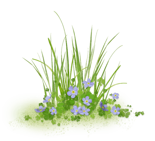 kikkapink deco grass purple flowers - png gratis