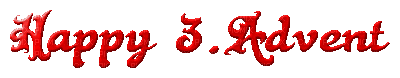 happy 3.advent animated text red - Бесплатный анимированный гифка