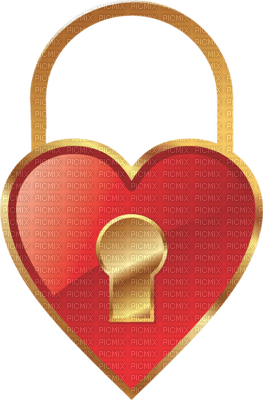 Kaz_Creations Deco Heart Love Hearts Padlock - png gratuito