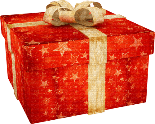 Gift.Box.Gold.Red - ücretsiz png
