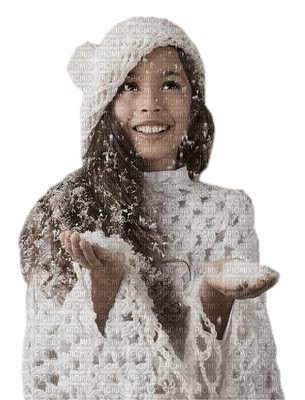woman in snow - 免费PNG