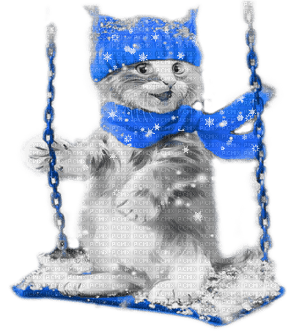 soave animals cat christmas winter swing funny - png ฟรี