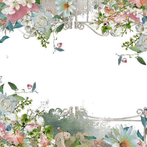Flower Frame - Bezmaksas animēts GIF