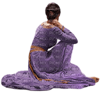 Femme assise dos - zadarmo png