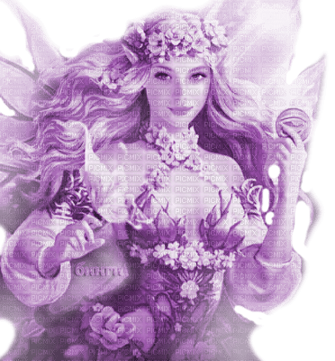 Y.A.M._Fantasy fairy purple - Free PNG