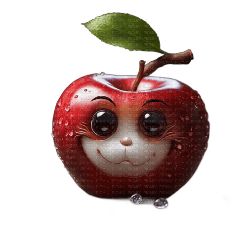 Apple with Face - δωρεάν png