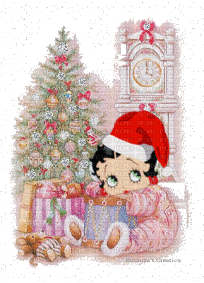 Christmas Betty Boop bp - Free animated GIF