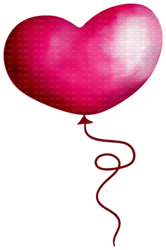 heart pink balloon birthday - ingyenes png