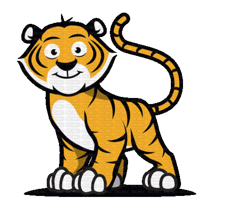 Cartoon Tiger - GIF animasi gratis