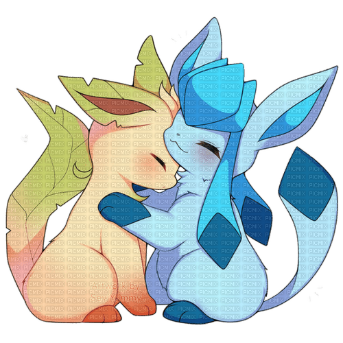 glaceon & leafeon - Free PNG