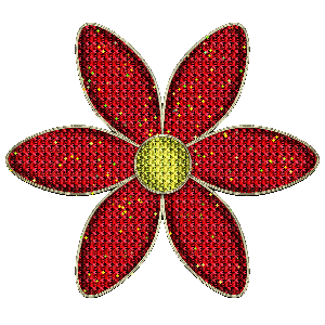 Fleur Irena deco glitter gif image rouge - Бесплатный анимированный гифка