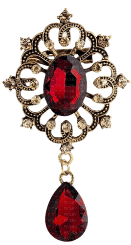 Gems Brooch Red - By StormGalaxy05 - png grátis