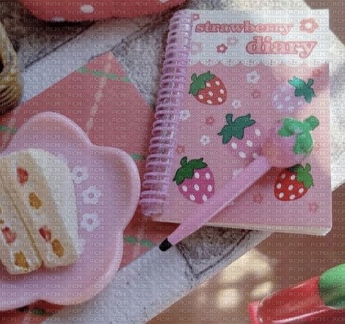 strawberry diary - png ฟรี