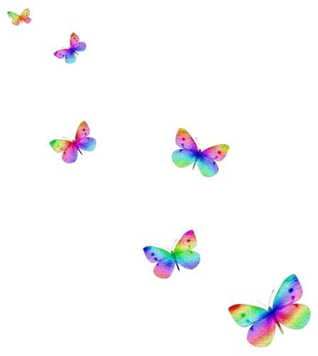 Butterflies.Rainbow - ingyenes png