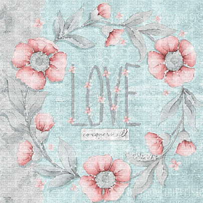 soave background animated flowers vintage text - 無料のアニメーション GIF