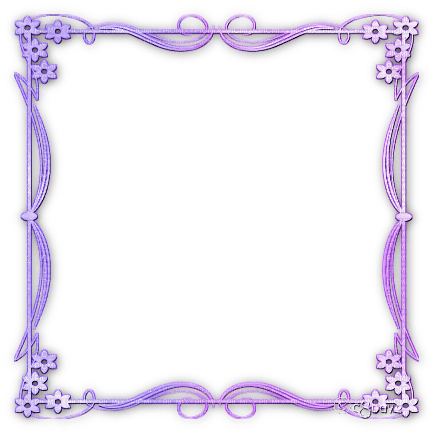 soave frame vintage art deco flowers corner purple - 免费PNG