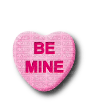 Be Mine.Candy.Heart.Pink - PNG gratuit