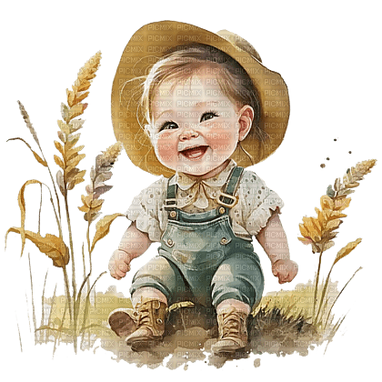 Baby - Girl - Farm - 免费PNG