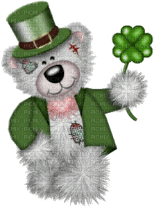 Kaz_Creations Deco St.Patricks Day Creddy Teddy - Besplatni animirani GIF