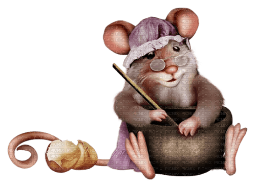 Ratón con una olla - png grátis