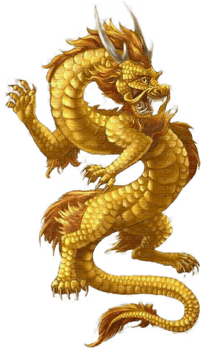 Goldener Drachen - png grátis