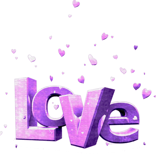 Kaz_Creations Text-Love-Purple - ingyenes png