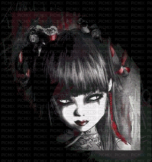 готическая кукла - 免费动画 GIF