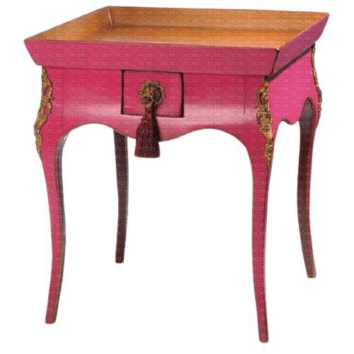vintage pink table - 免费PNG