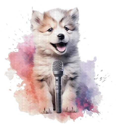 ♡§m3§♡ kawaii dog music cute animal - zdarma png