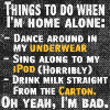 Things I do home alone myspace quirky grey - kostenlos png