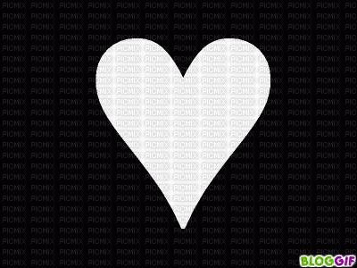 coeur blanc-noir - Zdarma animovaný GIF